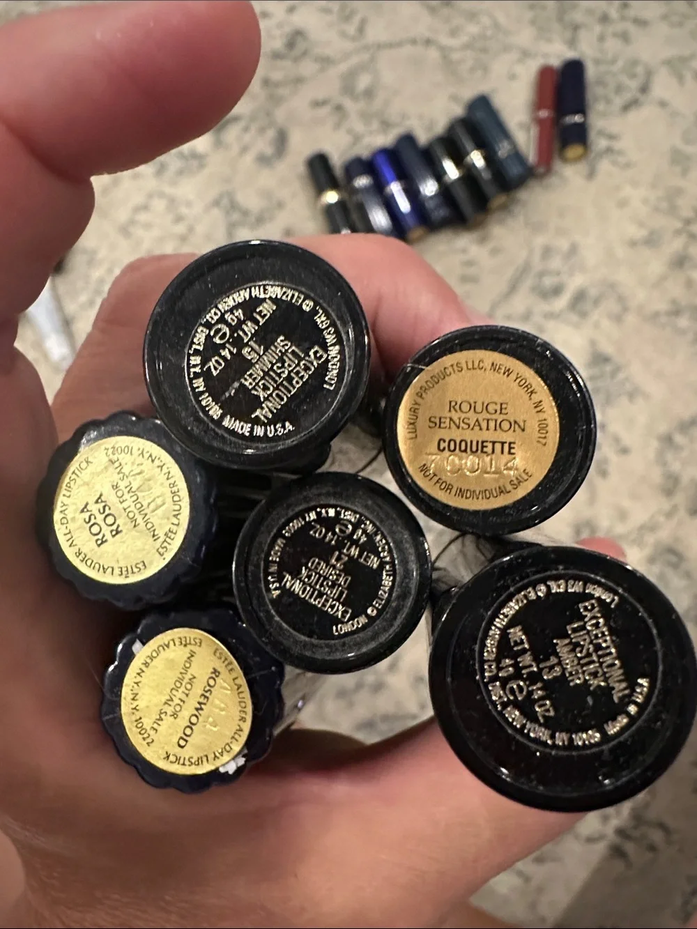 Assorted Lipstick Tubes vintage - Lancôme, Elizabeth Arden, Clinique 33 tubes
